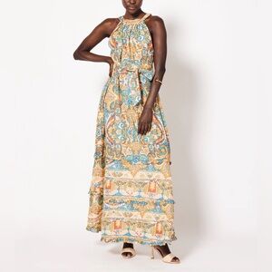 Cleobella Tonia Halter Tie Maxi Dress